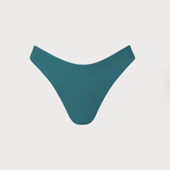 BERLOOK Green Ribbed Solid Bikini Bottom ONLY 55 - Picture 7 of 10